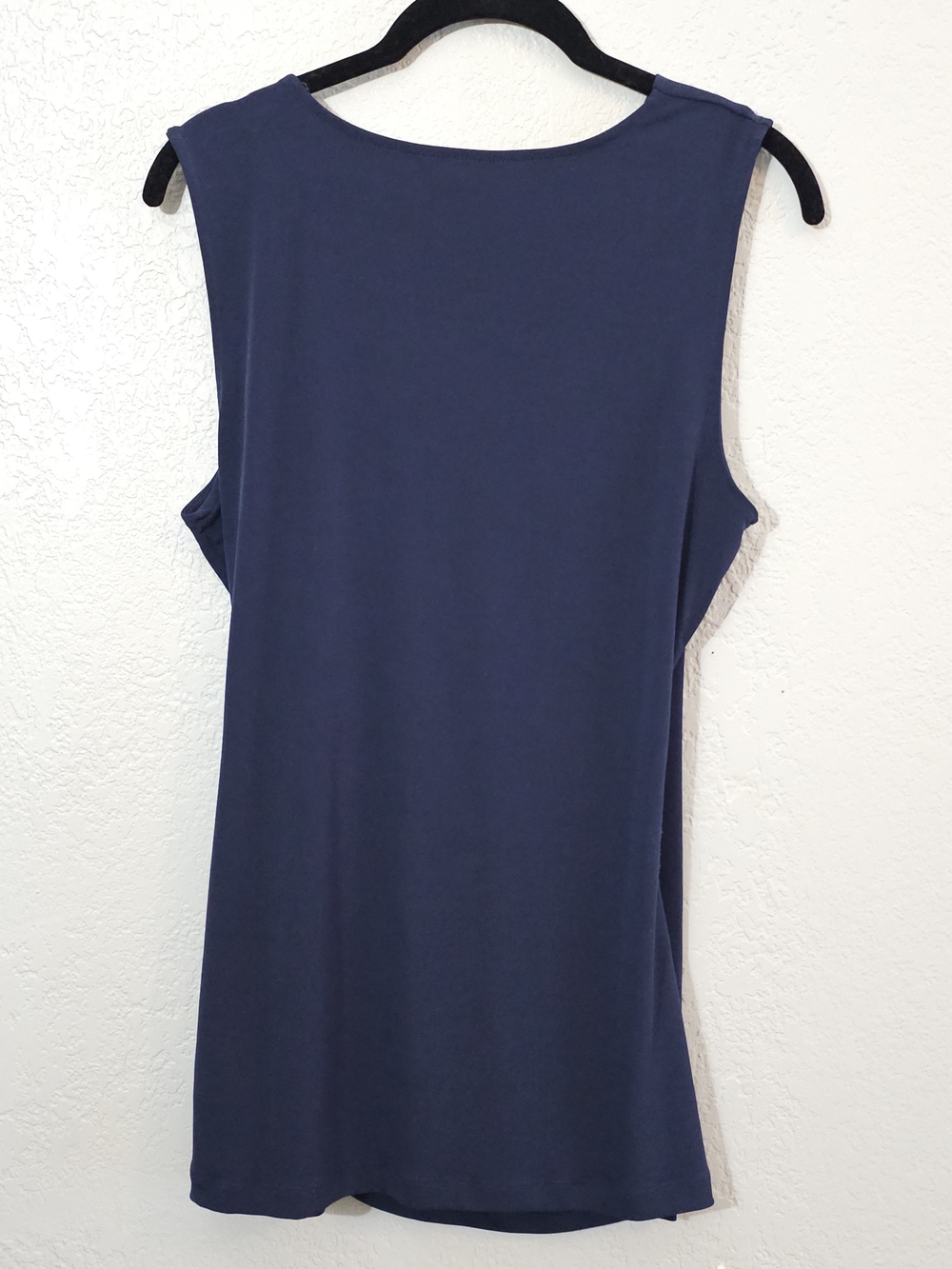 Banana Republic Sleeveless Wrap Tank Blouse V-neck Navy Womens Medium - Picture 5 of 7